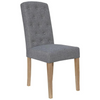Upholstered dining chair for seating.