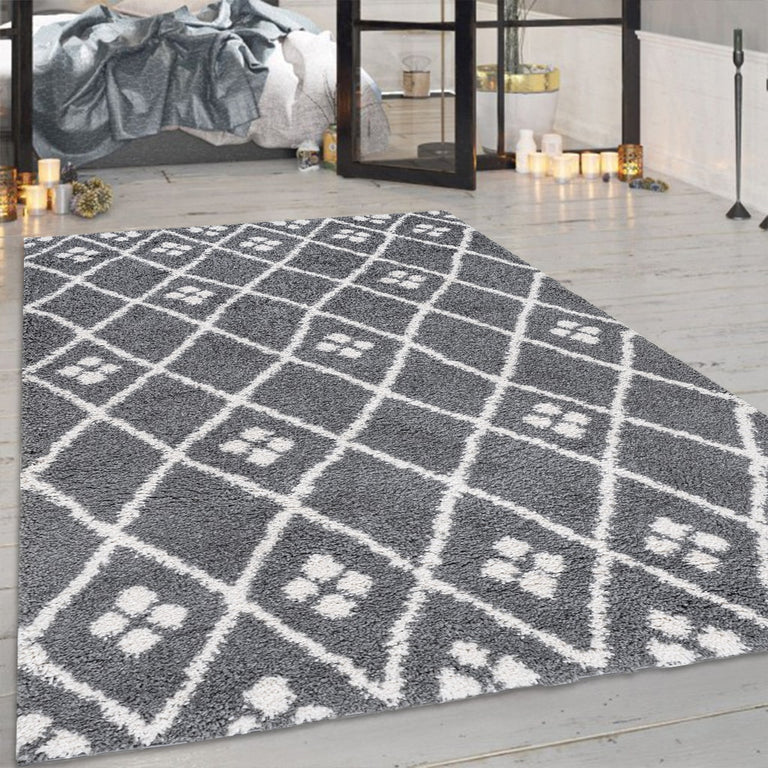 Milo Geometric Rug - Grey 01