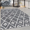 Milo Geometric Rug Grey 01 life style picture