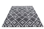 Milo Geometric Rug Grey 01 horizontal view of the rug