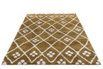 Milo Geometric Rug Mustard 05 horizontal view of the rug