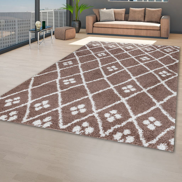 Milo Geometric Rug - Salmon 02