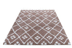 Milo Geometric Rug Salmon 02  horizontal layout of the rug