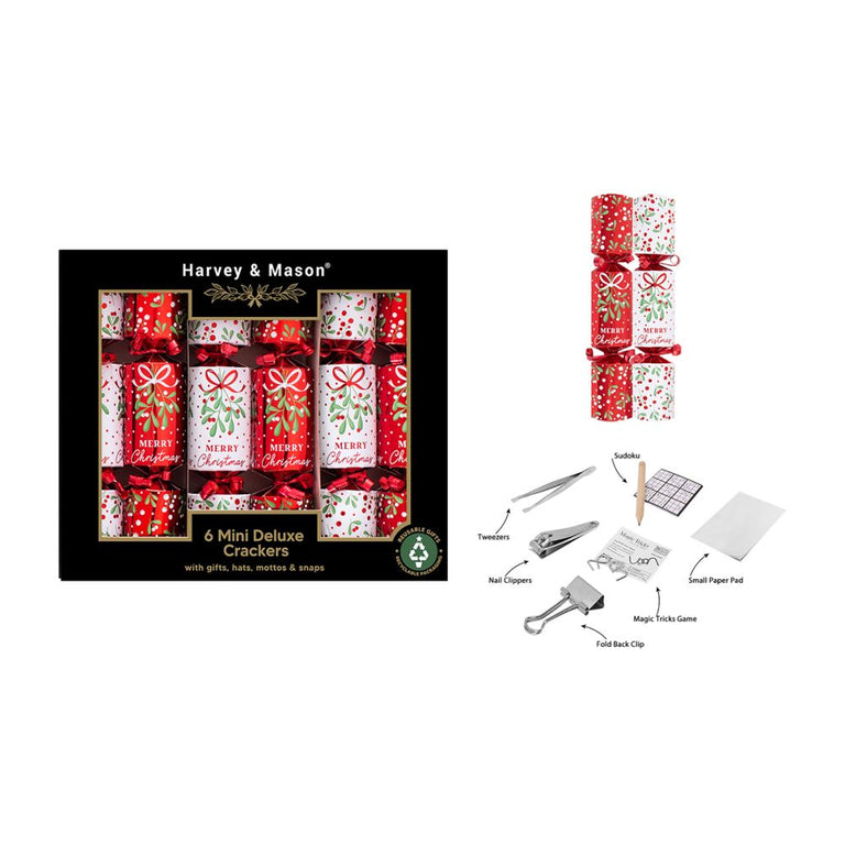 Mini Deluxe Mistletoe Christmas Crackers