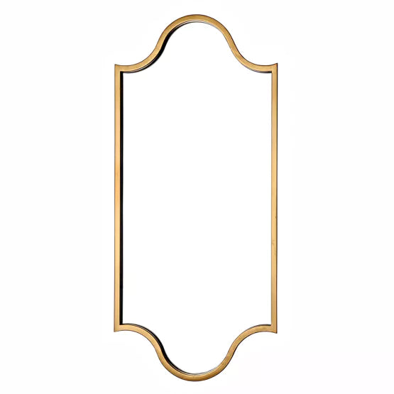 Gold mirror for outdoor settings