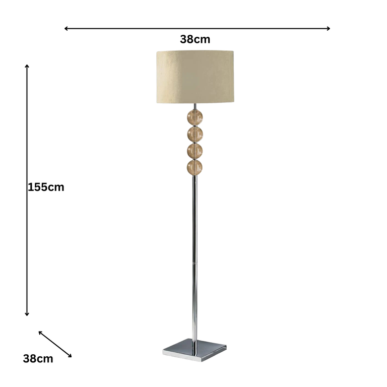 Mistro Floor Lamp Chrome/Glass
