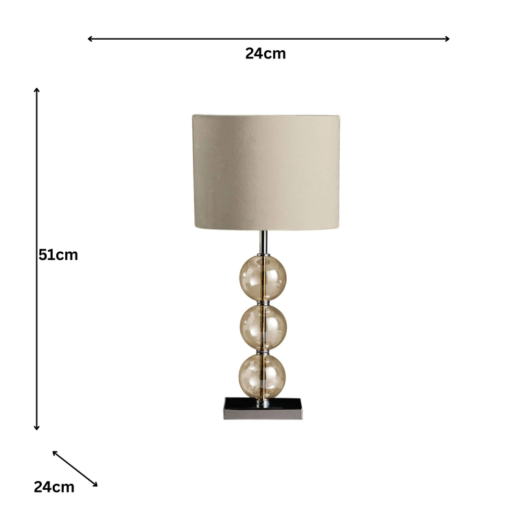 Mistro Table Lamp Chrome/Glass