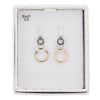 Mixed Metal Elegant Circles Earrings picture in a gift box