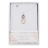 Mixed Metal Elegant Circles Necklace picture in the gift box