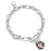 Mixed Metal Modern Twist Charm Bracelet close view picture of the bracelet design