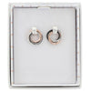 Mixed Metal Modern Twist Earrings picture in the gift box
