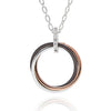 Mixed Metal Modern Twist Necklace
close view picture of the neckace design