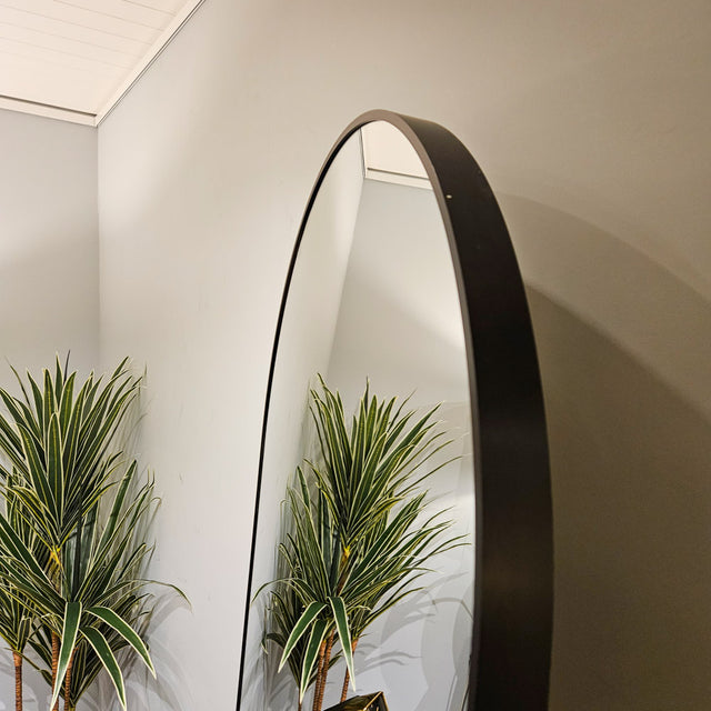Modena Arch Leaner Mirror Black – Full Length Floor Mirror 80x180cm