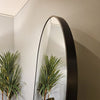 Modena Arch Leaner Mirror Black 80 X 180cm side view picture with a black frame