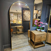 Modena Arch Leaner Mirror Gold 80 X 180cm full length floor mirror