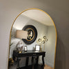 Modena Arch Leaner Mirror Gold 80 X 180cm free standing floor mirror
