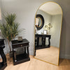 Modena Arch Leaner Mirror Gold 80 X 180cm life style picture