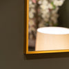 Modena Arch Wall Mirror Gold 66 x 96 cm close view picture of the mirror's corner