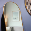Modena Floor Standing Mirror Gold 160 cm with a curved top