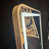 Modena white LED cheval mirror shown from another angle (6)