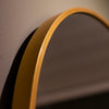 Modena Oval Wall Mirror Gold 50x70cm close view picture of the gold frame