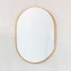 Modena Oval Wall Mirror Gold 50x70cm picture on the wall
