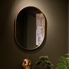 Modena Oval Wall Mirror Gold 50x70cm life style picture