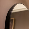 Modena Round Wall Mirror Black 120cm solid wooden black frame