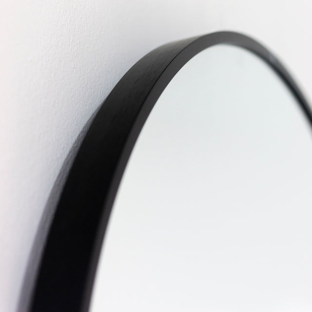 Modena Round Wall Mirror Black 120 cm – Modern Round Mirror
