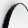 Modena Round Wall Mirror Black 120cm large wall mirror with a black frame