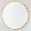Modena Round Wall Mirror Gold 120 cm front view picture on the wall