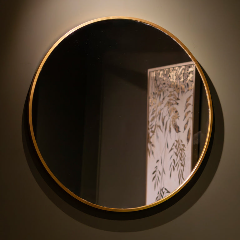 Modena 120 cm Gold Round Wall Mirror – Elegant Modern Mirror