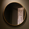 Modena Round Wall Mirror Gold 120 cm life style picture