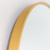 Modena Round Wall Mirror Gold 120 cm side view picture of the golden frame