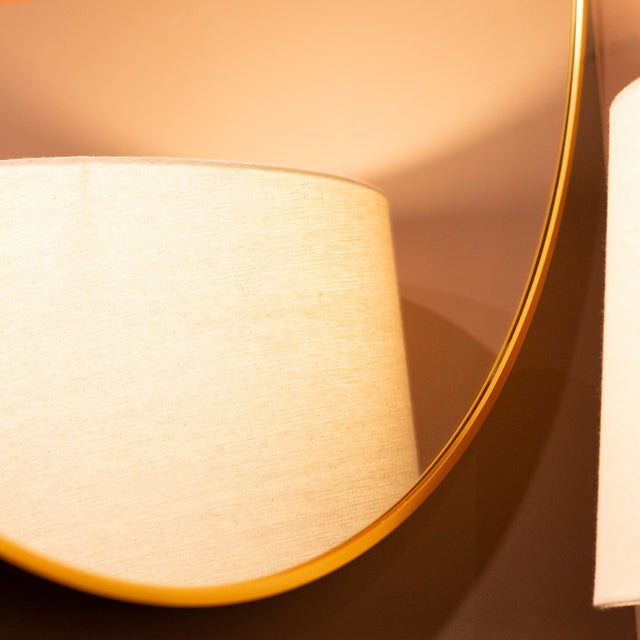 Modena Round Mirror Gold 90cm – Elegant Gold Wall Mirror