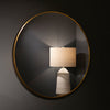 Modena Round Wall Mirror Gold 90cm life style picture