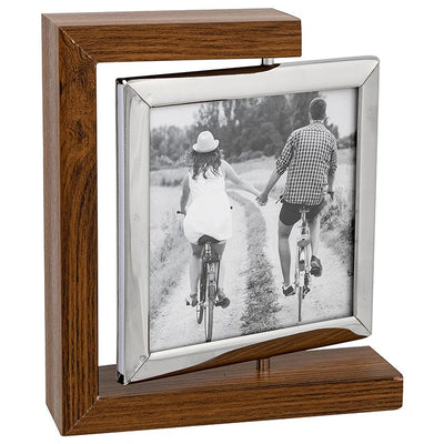 Modern Wood Look Spin Photo Frame 4