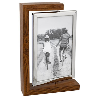 Modern Wood Look Spin Photo Frame 4