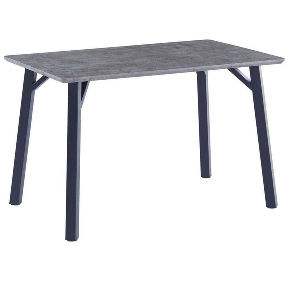 Elegant dining table with a modern grey finish.