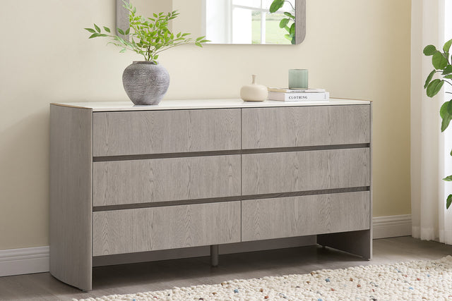 Mondello 6 Drawer Dressing Chest Washed Oak