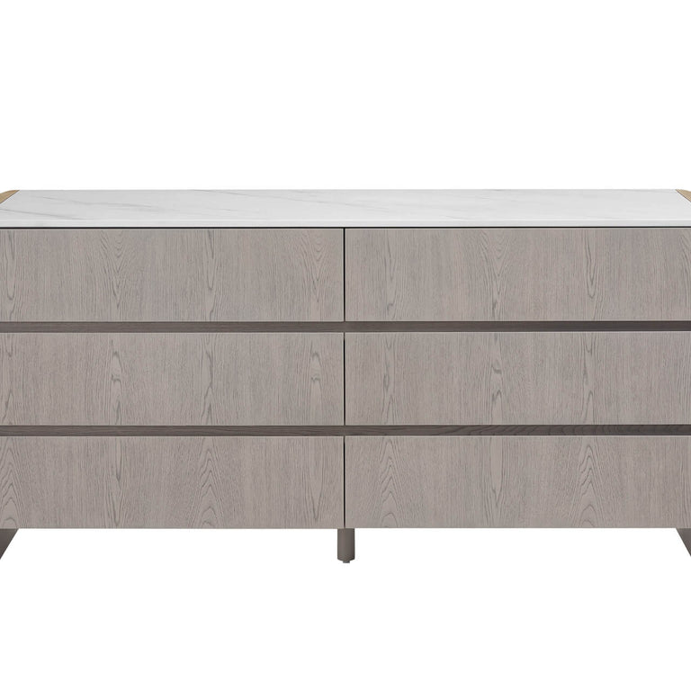 Mondello 6 Drawer Dressing Chest Washed Oak