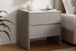 Mondello Bedside Table Washed Oak close view life style picture