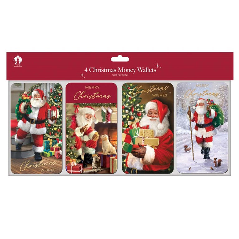 Money Wallets XMAS 4 Pk Trad - Headercard