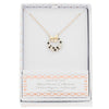 Monochrome Circle Bow Gold Plated Necklace comes in a gift box