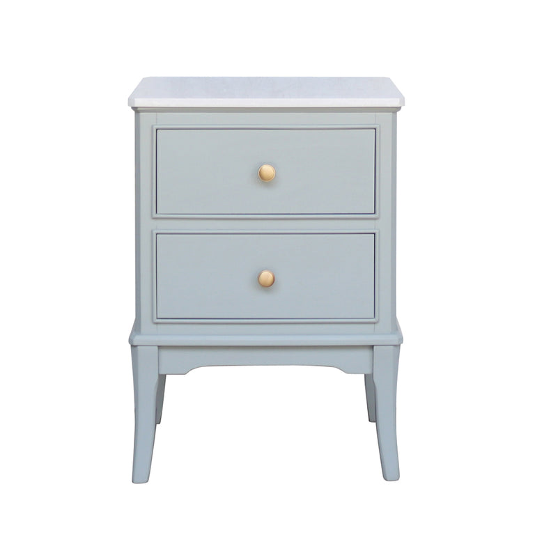 Monroe 2 Drawers Bedside Table Sage