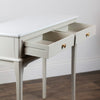 Monroe 2 Drawers Console Table Stone close view picture of opened drawers