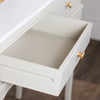 Monroe 2 Drawers Console Table Stone close view picture of the one opened drawer