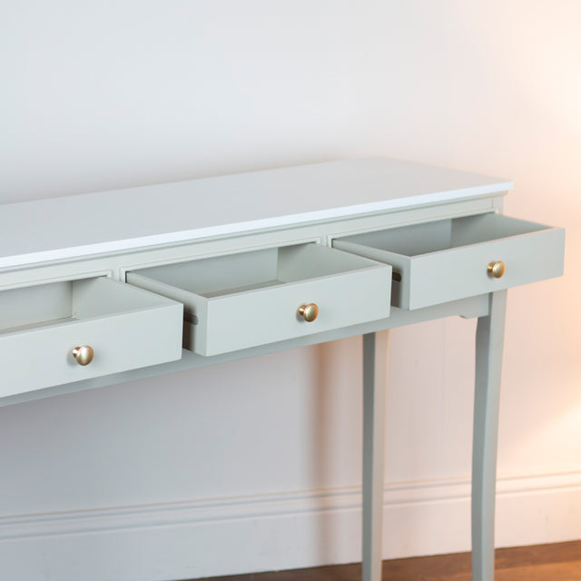 Monroe 3Dr Console Table with Marble Top Stone