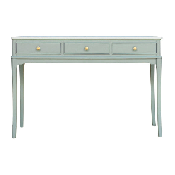 Monroe 3 Drawers Console Table Sage picture on the white background