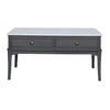 Elegant Monroe Coffee Table with Marble Top in Russell